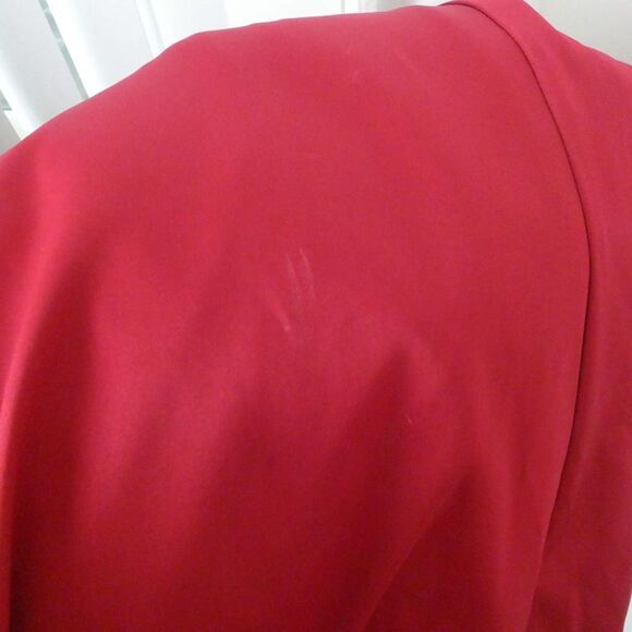 City Chic Strapless Lace Inset Fit & Flare Dress Satin Pockets Red Plus Size - Picture 12 of 12